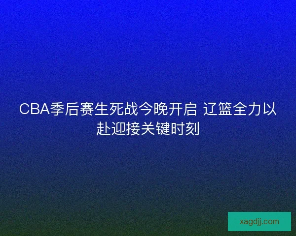 CBA季后赛生死战今晚开启 辽篮全力以赴迎接关键时刻