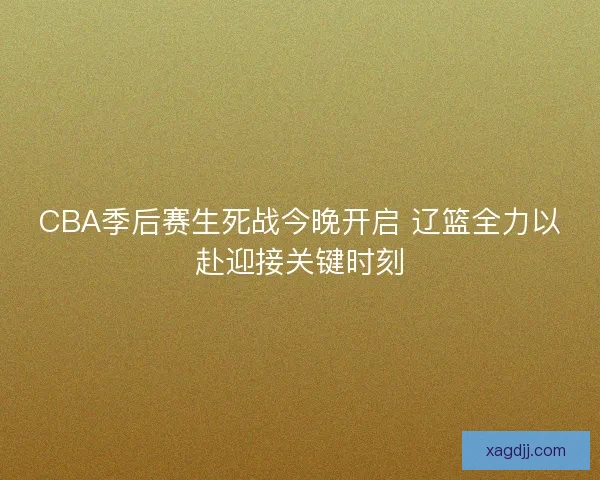 CBA季后赛生死战今晚开启 辽篮全力以赴迎接关键时刻